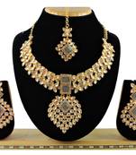 Grey designer function wear ad necklace set