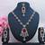 Maroon designer function wear ad necklace set
