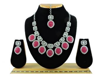 Red designer function wear ad necklace set 1