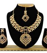 Black designer function wear ad necklace set