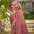 beige silk blend woven work saree