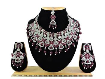 Multicolor designer function wear ad necklace set 1