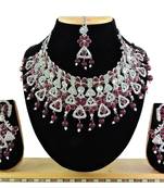 Multicolor designer function wear ad necklace set