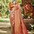 mustard silk blend woven work saree