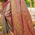 multi color silk blend woven work saree