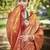 mustard silk blend woven work saree
