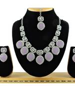 Purple designer function wear ad necklace set