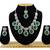 Green designer function wear ad necklace set