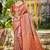 pink silk blend woven work saree