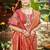 pink silk blend woven work saree