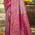 dark pink silk blend woven work saree