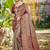 grey silk blend woven work saree