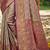 grey silk blend woven work saree