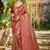 pink silk blend woven work saree