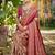 purple silk blend woven work saree