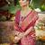 purple silk blend woven work saree