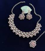 Multicolor designer function wear ad necklace set