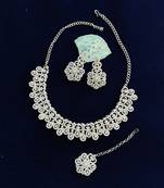 Grey designer function wear ad necklace set
