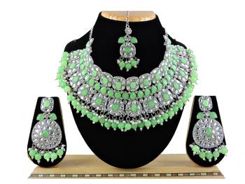 Multicolor designer function wear ad necklace set 1