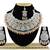 Orange designer function wear ad necklace set