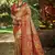 red silk blend woven work saree