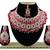 Red designer function wear ad necklace set
