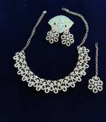 Black designer function wear ad necklace set