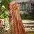 maroon silk blend woven work saree
