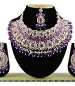 Purple designer function wear ad necklace set