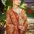 maroon silk blend woven work saree