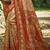 maroon silk blend woven work saree
