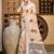 peach linen woven work saree
