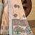 peach linen woven work saree