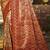 maroon silk blend woven work saree