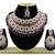 Maroon designer function wear ad necklace set