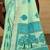 green linen woven work saree