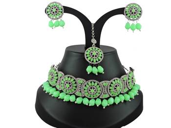 Multicolor designer function wear ad necklace set 1