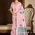 dark pink linen woven work saree