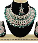 Green designer function wear ad necklace set
