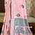 dark pink linen woven work saree