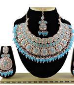 Turquoise designer function wear ad necklace set
