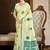 yellow linen woven work saree