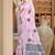 pink linen woven work saree