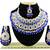 Blue designer function wear ad necklace set