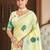 yellow linen woven work saree