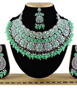 Green designer function wear ad necklace set