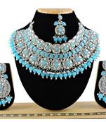 Turquoise designer function wear ad necklace set