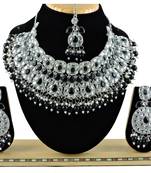 Black designer function wear ad necklace set