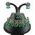 Green designer function wear ad necklace set