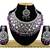 Purple designer function wear ad necklace set